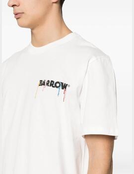 Camiseta blanca Barrow Spilled Paint unisex
