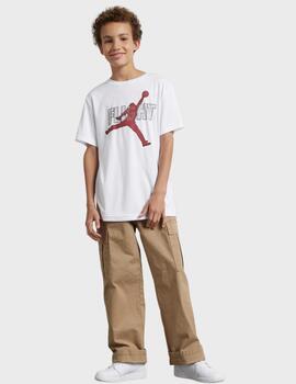 Camiseta Jordan con gráfico blanca para niño