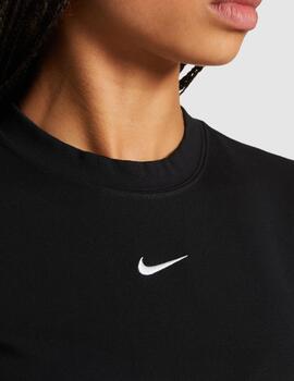Vestido Nike ajustado manga corta negro mujer