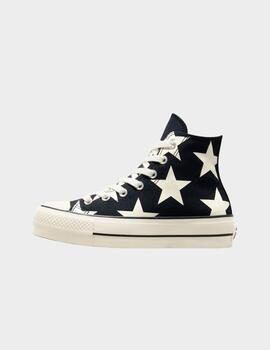 Zapatillas Converse bota plataform estrellas mujer