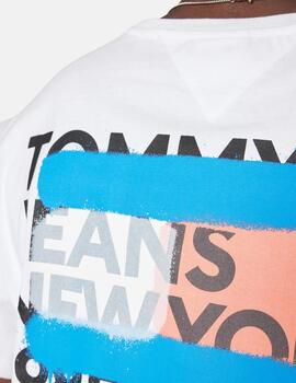 Camiseta Tommy Jeans Graffity blanca para hombre