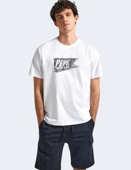 Camiseta Pepe Jeans Hombre Single Cardiff Blanca