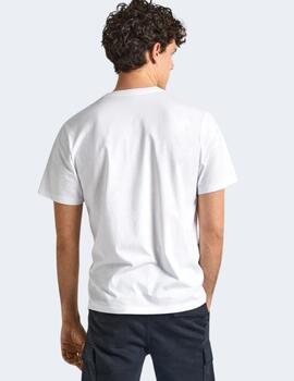 Camiseta Pepe Jeans Hombre Single Cardiff Blanca