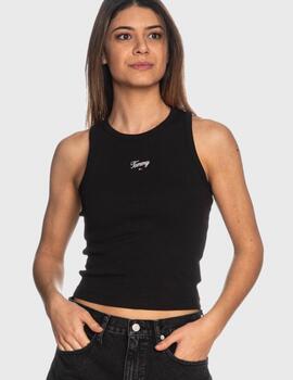 Camiseta sin mangas Tommy Jeans Negra Mujer