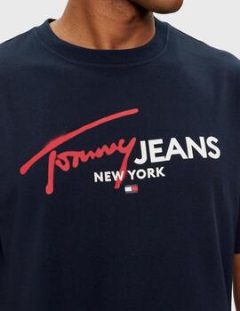 Camiseta Tommy Jeans con estampado marino Hombre