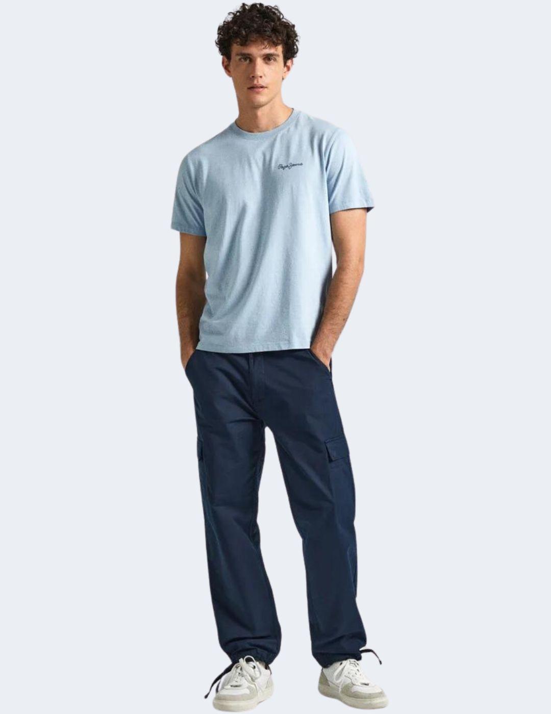 Camiseta Pepe Jeans Hombre Azul  Single Cliford