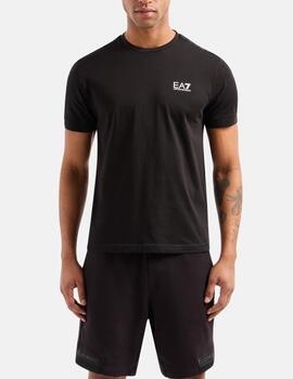 Camiseta EA7 negra basic logo hombre