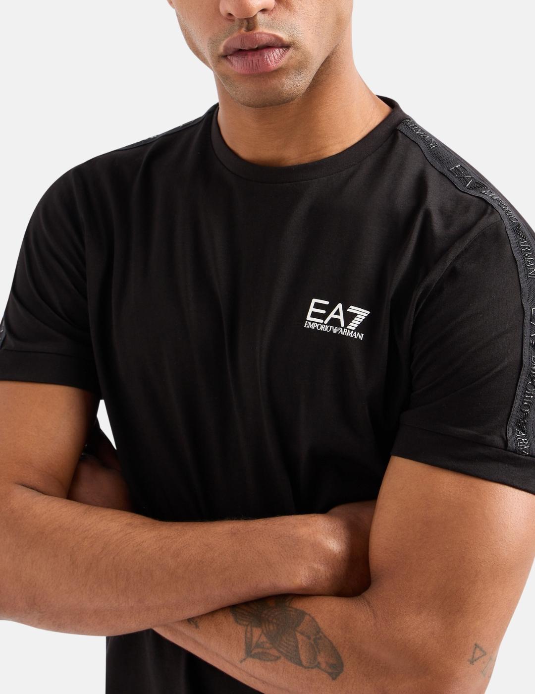 Camiseta EA7 negra basic logo hombre