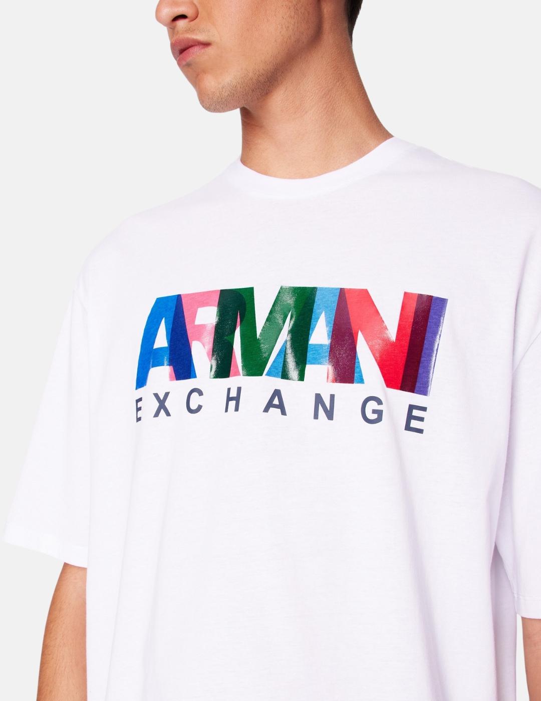 Camiseta Armani Exchance blanco Logo C  hombre