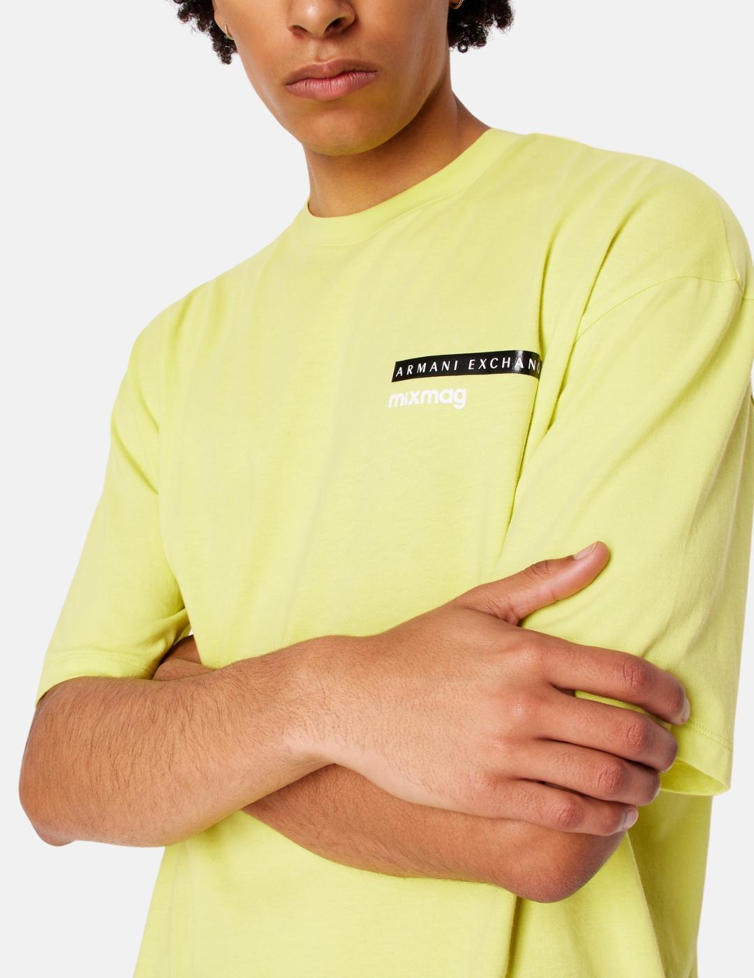 Camiseta Armani exchance amarilla mixmag hombre