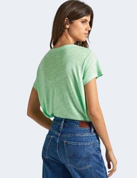 Camiseta Pepe Jeans Mujer Verde Menta Leighton