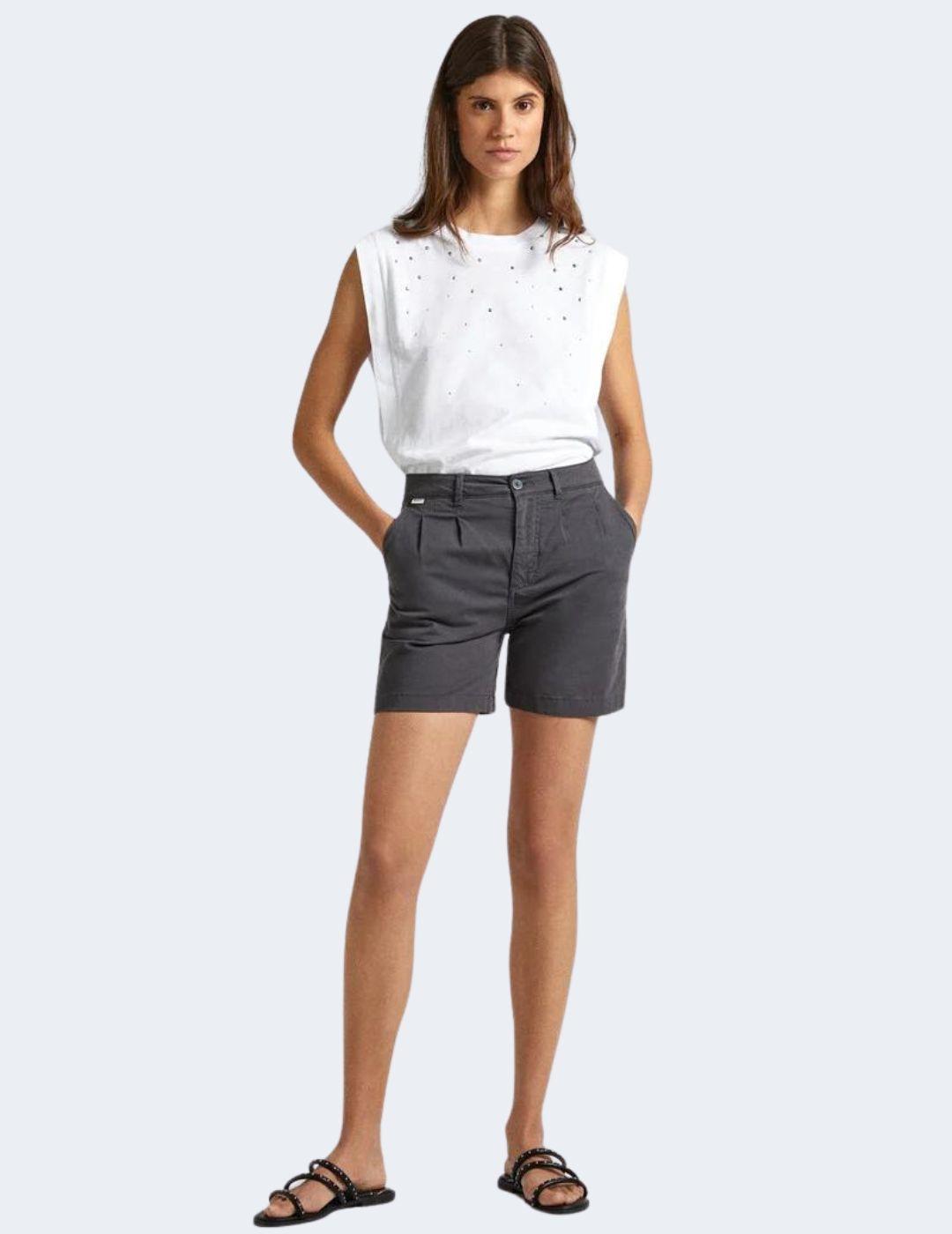 Shorts Pepe Jeans Mujer Vania Gris