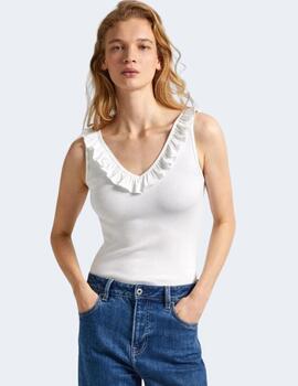 Camiseta Pepe Jeans Mujer Leire Blanca