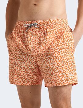 Bermuda Pepe Jeans Hombre Print Swinshort Naranja