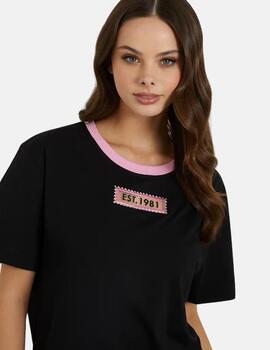 Camiseta Guess negra mesh mujer