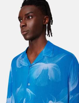 Camisa Armani Exchange azul flower hombre