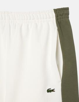 Pantalon corto lacoste verde/ blanco para hombre