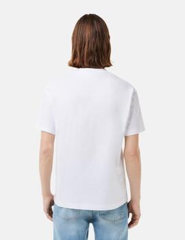Camiseta Lacoste blanca basica para hombre