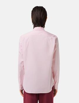 Camisa Lacoste larga rosa para hombre