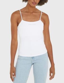 Camiseta de tirantes Tommy Jeans Blanca Mujer