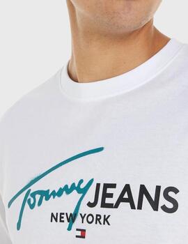 Camiseta Tommy Jeans blanca spray pop hombre