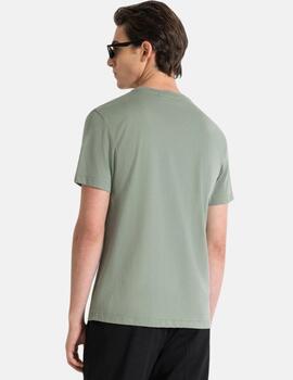 Camiseta Antony Morato verde AM chapa para hombre