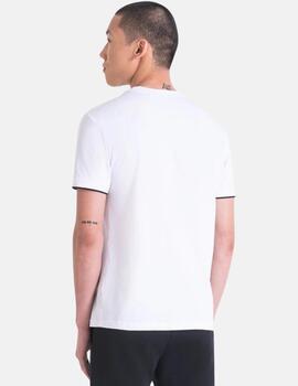 Camiseta Antony Morato blanca logo goma para hombr