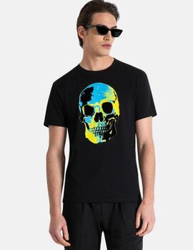 Camiseta Antony Morato negra calavera para hombre