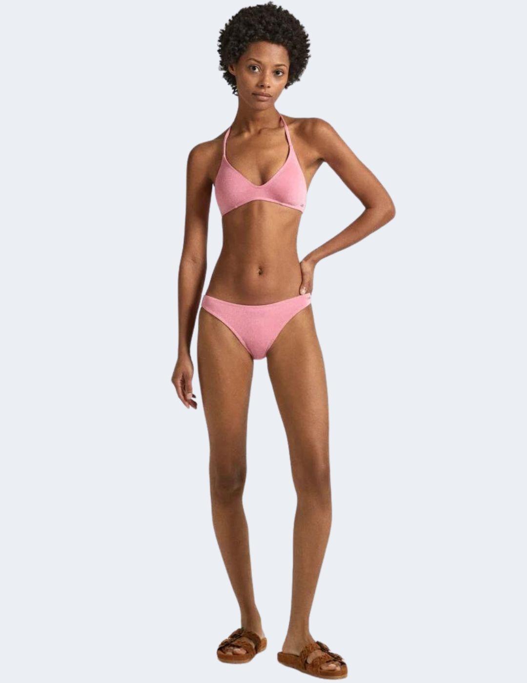 Top Bikini Pepe Jeans Mujer Lurex Br Top Rosa