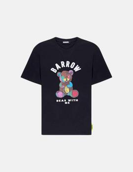 Camiseta negra Barrow Teddy estampado unisex