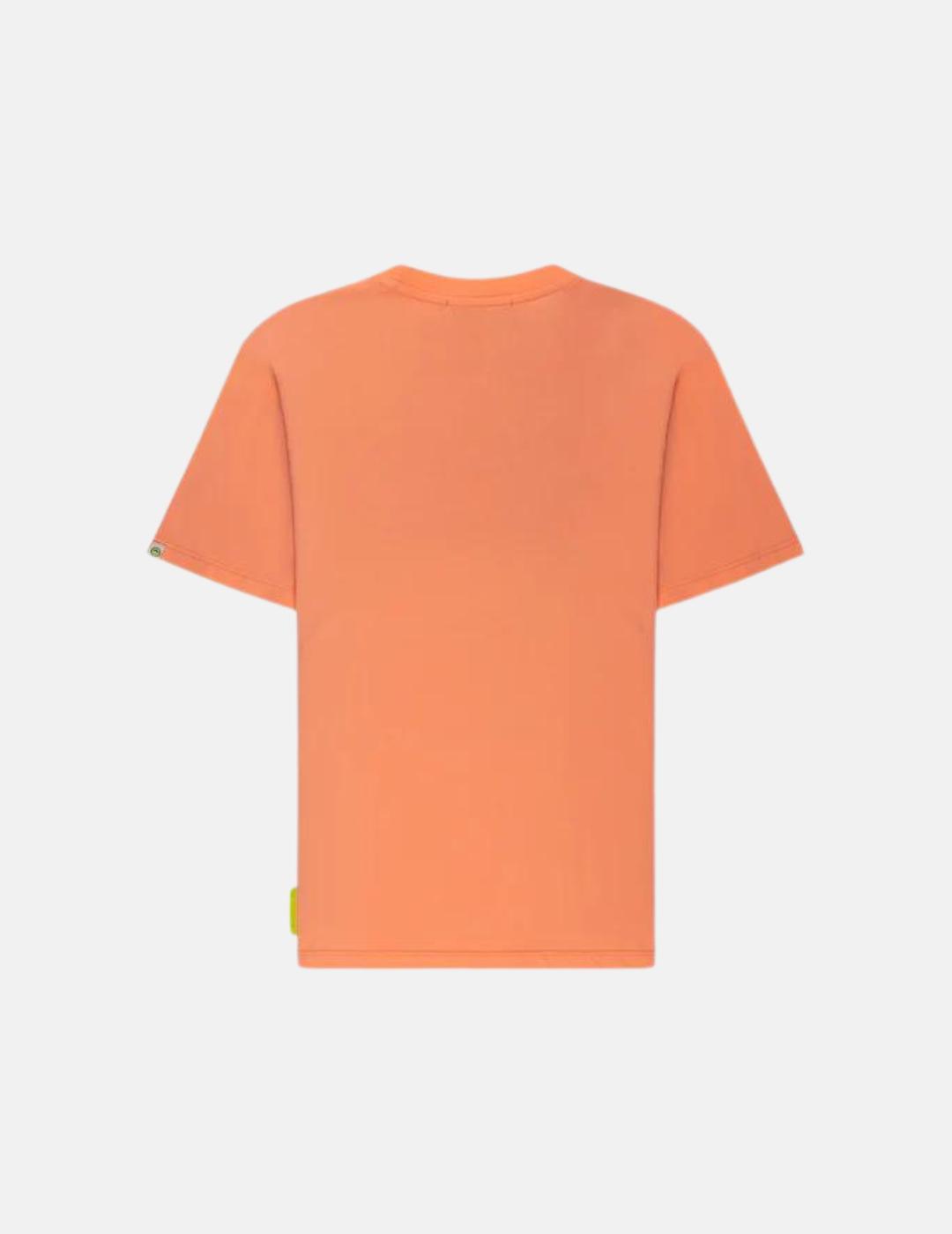 Camiseta naranja Barrow Teddy estampado unisex