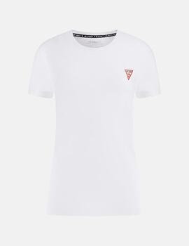 Camiseta Guess blanca mini triangulo mujer