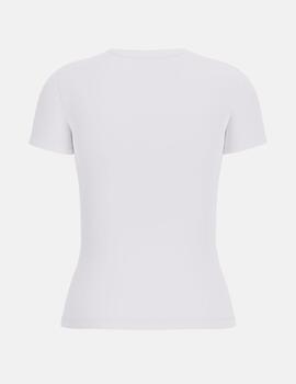 Camiseta Guess blanca mini triangulo mujer