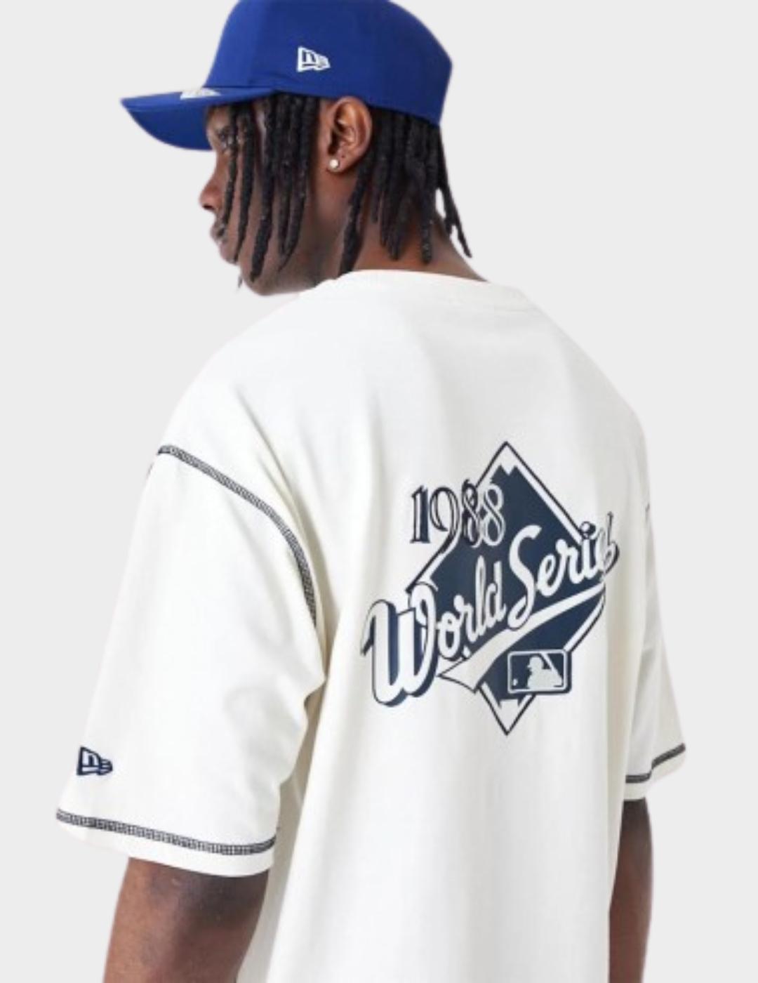 Camiseta New Era LA World Series beige