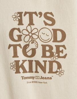 Camiseta Tommy Jeans Regular Graphic2 Tee Beige H