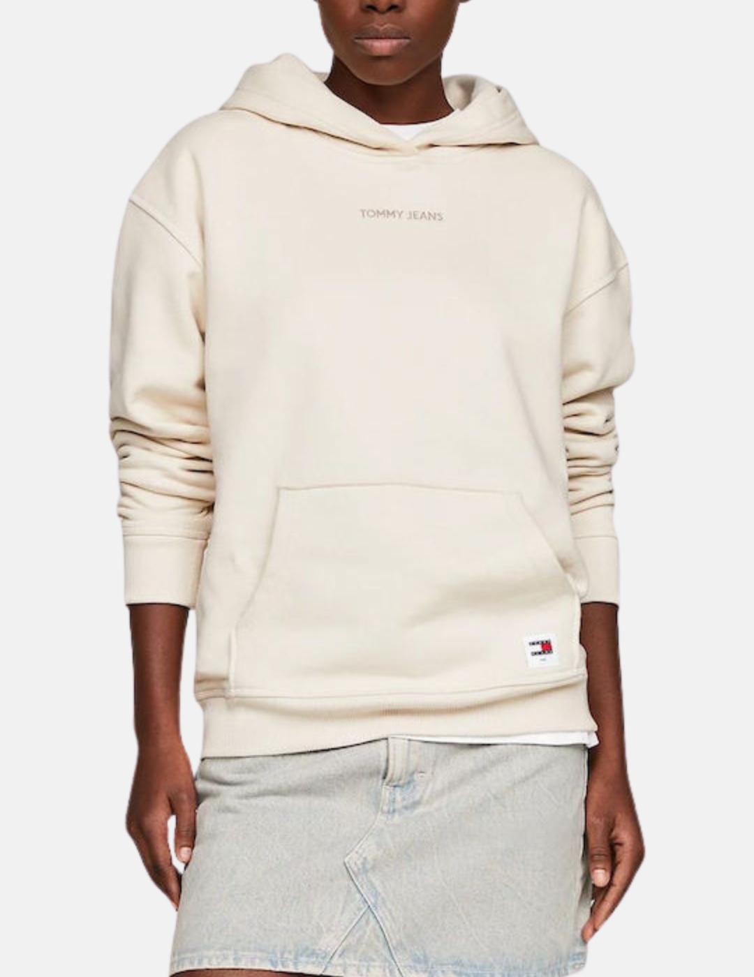 Sudadera Tommy Jeans RLX beige para mujer