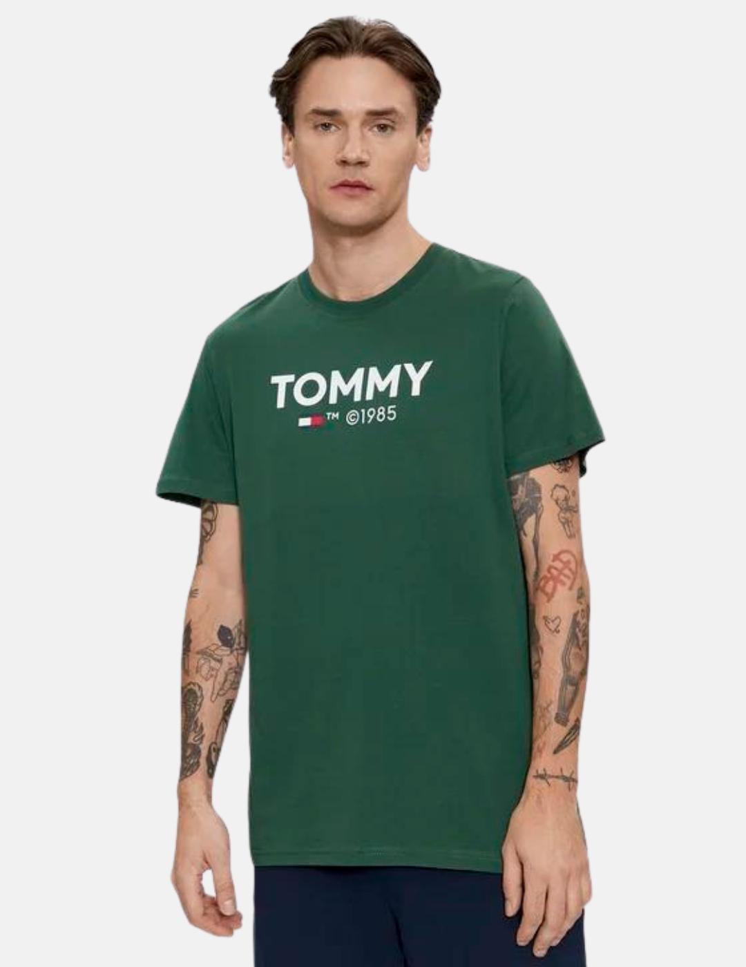 Camiseta Tommy Jeans Essential verde para hombre