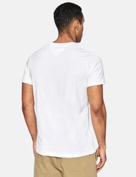 Camiseta Tommy Jeans blanca logo alargado hombre