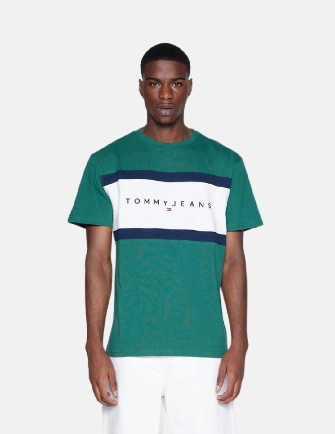 Camiseta Tommy Jeans CutSew verde para hombre