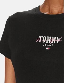 Camiseta Tommy Jeans negra basic mujer