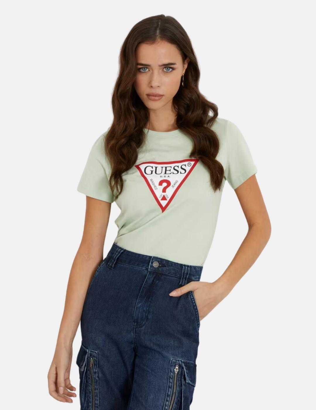 Camiseta Guess Verde Maxi triangulo