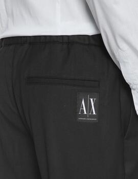 Pantalon Armani Exchange negro logo trasero hombre