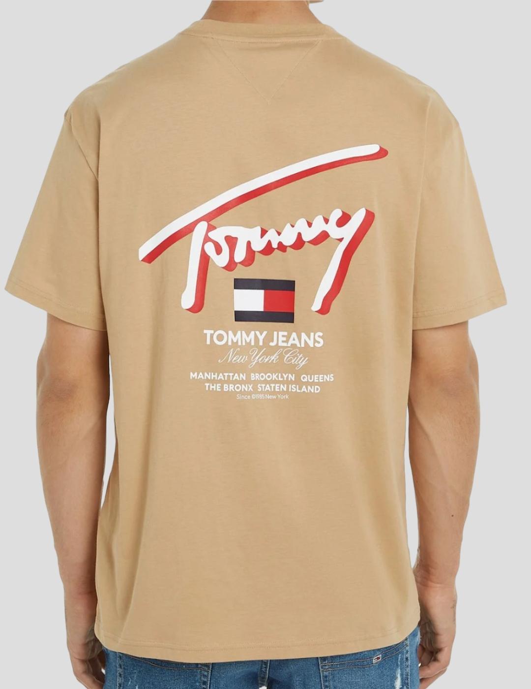 Camiseta Tommy Jeans arena para hombre