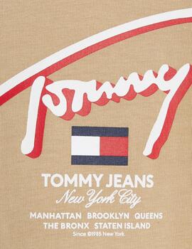 Camiseta Tommy Jeans arena para hombre