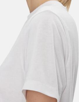 Camiseta Tommy Jeans blanca log bordado para mujer
