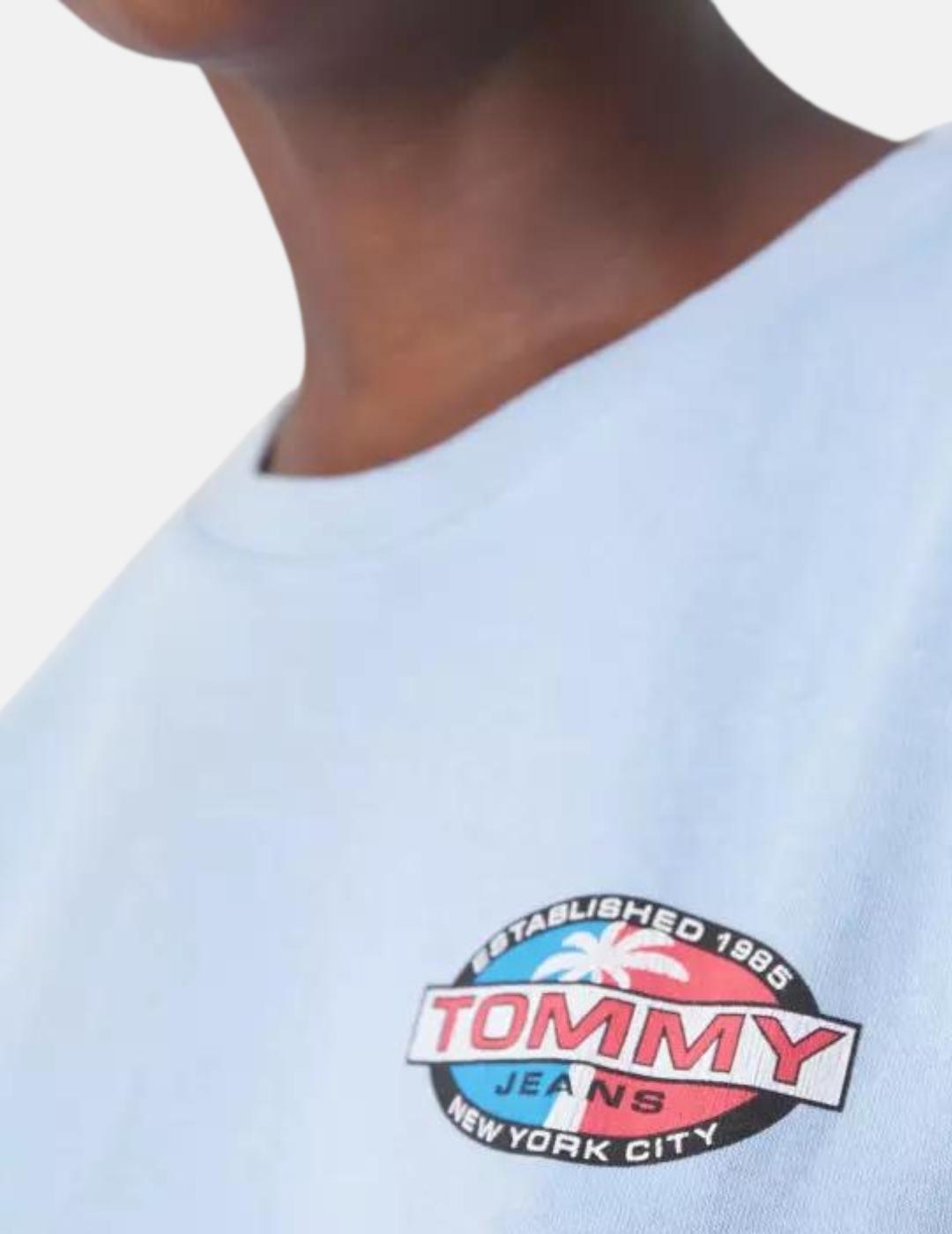 Camiseta Tommy Jeans azul palmera para hombre