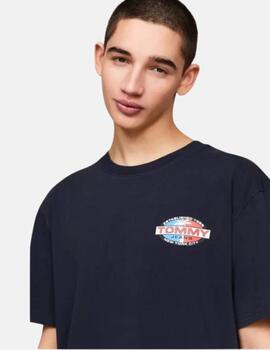 Camiseta Tommy Jeans marino palmera para hombre