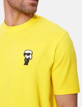 Camiseta Karl Lagerfeld básica amarilla hombre