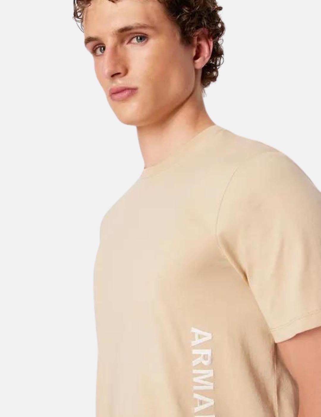 Camiseta Armani exchance camel logo lateral hombre