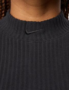 Camiseta Nike de tirantes con cuello Negro Mujer